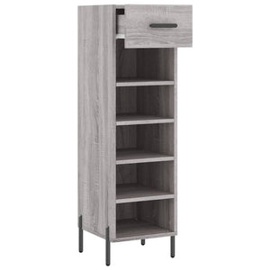 Schuhschrank Grau Sonoma 30x35x105 cm