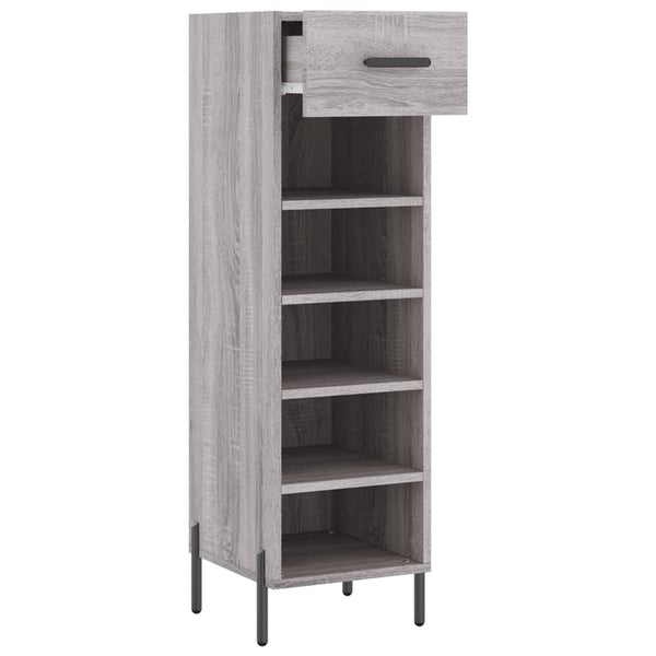 Schuhschrank Grau Sonoma 30x35x105 cm