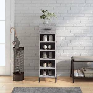 Schuhschrank Grau Sonoma 30x35x105 cm