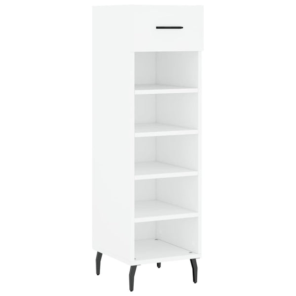 Weißer Schuhschrank Holz 30x35x105 cm