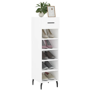 Weißer Schuhschrank Holz 30x35x105 cm