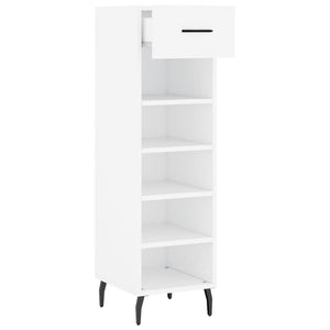 Weißer Schuhschrank Holz 30x35x105 cm