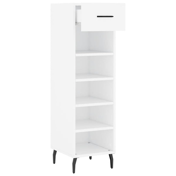 Weißer Schuhschrank Holz 30x35x105 cm