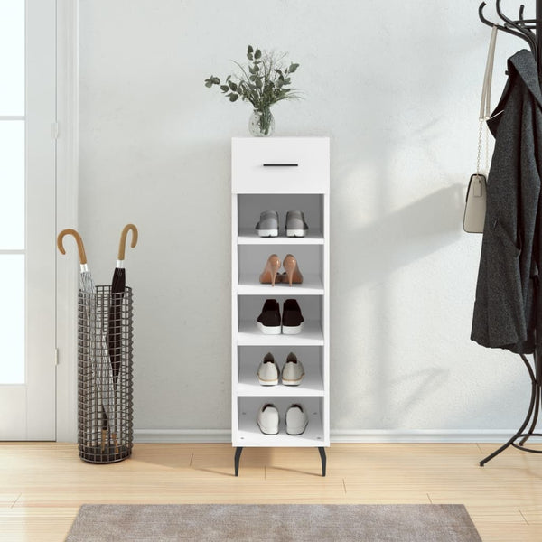 Weißer Schuhschrank Holz 30x35x105 cm