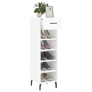 Hochglanz Schuhschrank Weiß 30x35x105cm