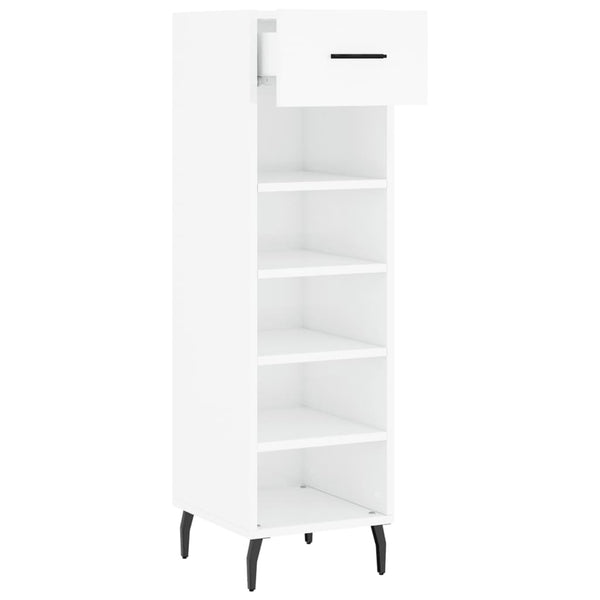 Hochglanz Schuhschrank Weiß 30x35x105cm