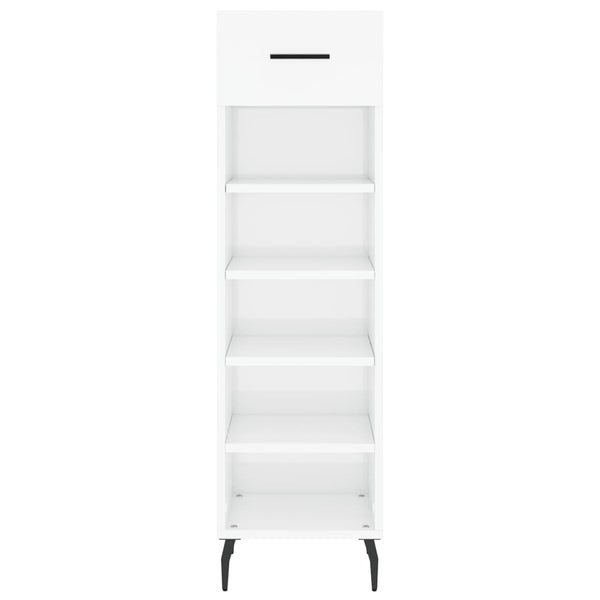 Hochglanz Schuhschrank Weiß 30x35x105cm