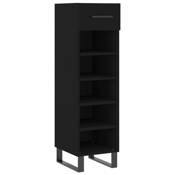 Schuhschrank Schwarz 30x35x105 cm