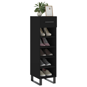Schuhschrank Schwarz 30x35x105 cm