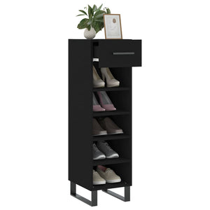 Schuhschrank Schwarz 30x35x105 cm