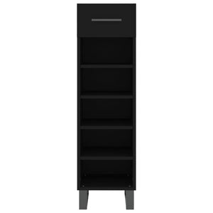 Schuhschrank Schwarz 30x35x105 cm