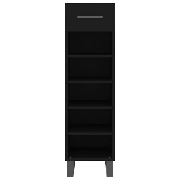 Schuhschrank Schwarz 30x35x105 cm