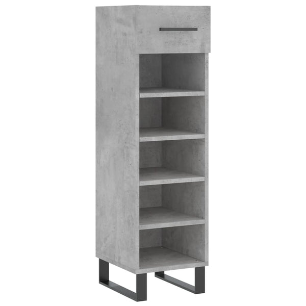 Betongrauer Schuhschrank 30x35x105 cm