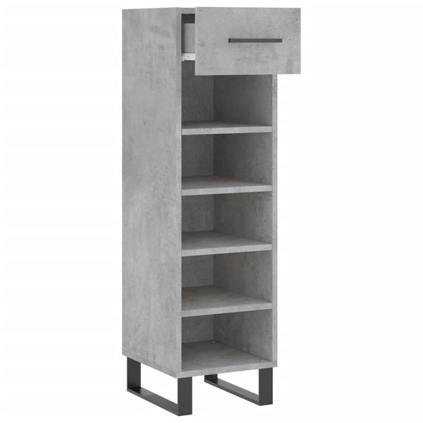 Betongrauer Schuhschrank 30x35x105 cm