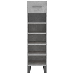 Betongrauer Schuhschrank 30x35x105 cm