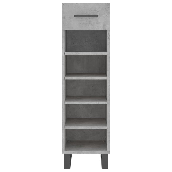 Betongrauer Schuhschrank 30x35x105 cm