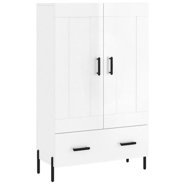 Hochglanz Highboard Weiß 69,5x31x115cm