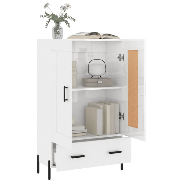 Hochglanz Highboard Weiß 69,5x31x115cm