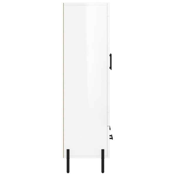 Hochglanz Highboard Weiß 69,5x31x115cm