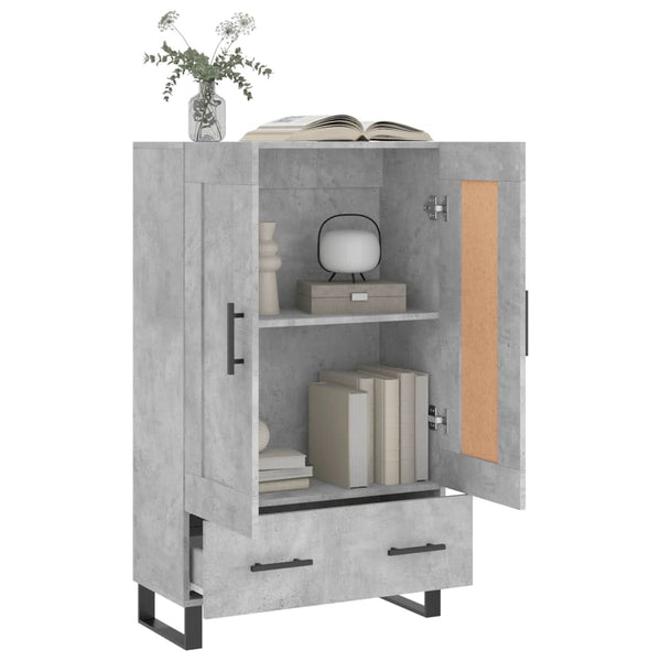 Betongraues Highboard 69,5x31x115 cm