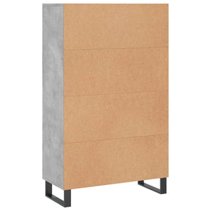 Betongraues Highboard 69,5x31x115 cm