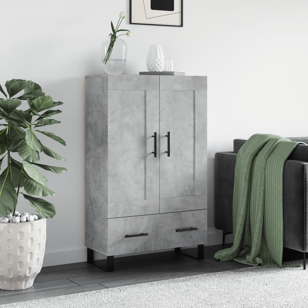 Betongraues Highboard 69,5x31x115 cm