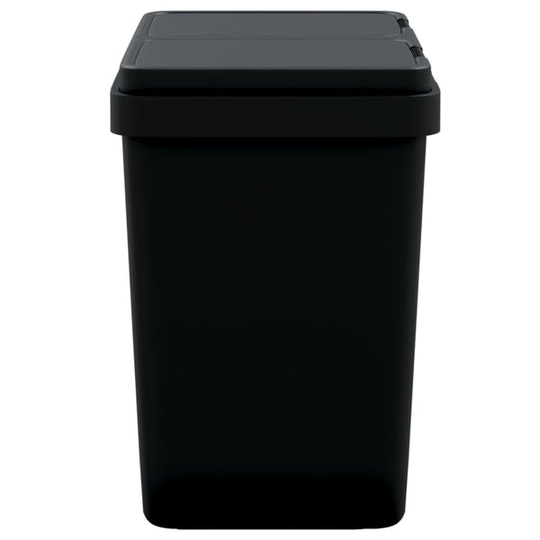 vidaXL Poubelle double anthracite 2 x 25 L