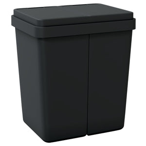 vidaXL Poubelle double anthracite 2 x 25 L