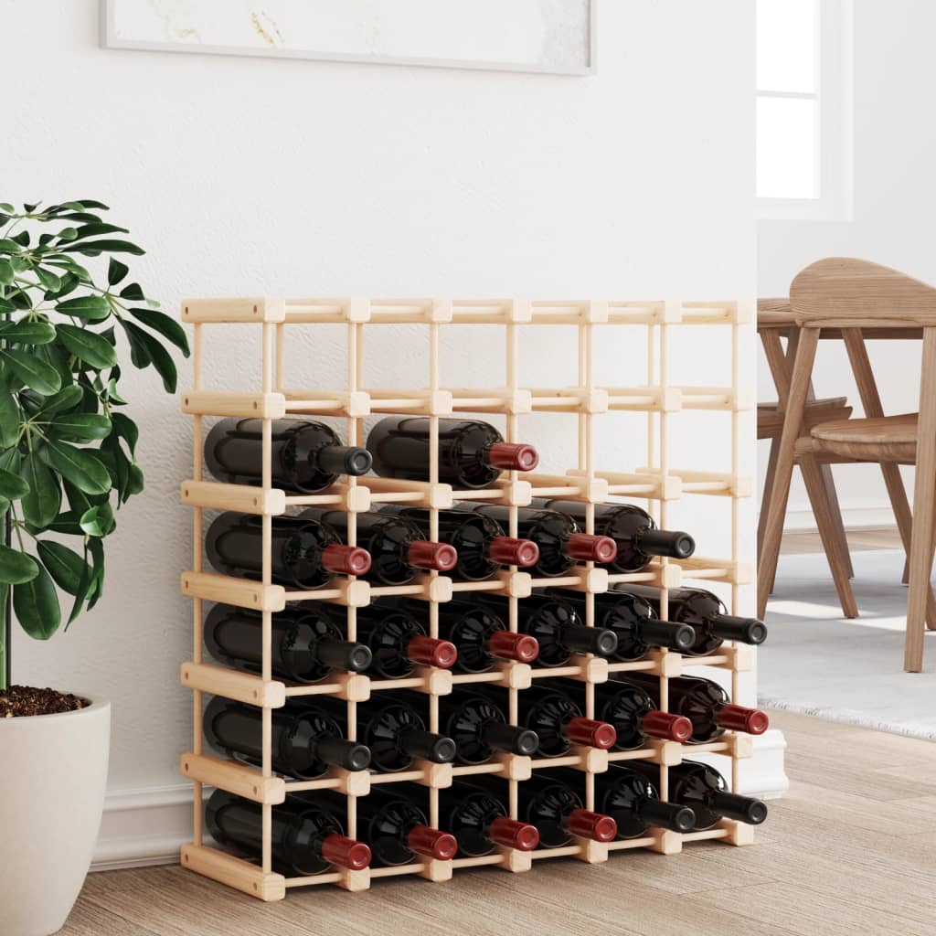 Weinregal aus Kiefernholz für 42 Flaschen