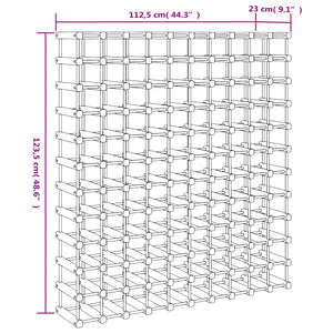 vidaXL Casier à bouteilles pour 120 bouteilles 112,5x23x123,5 cm Bois de pin massif