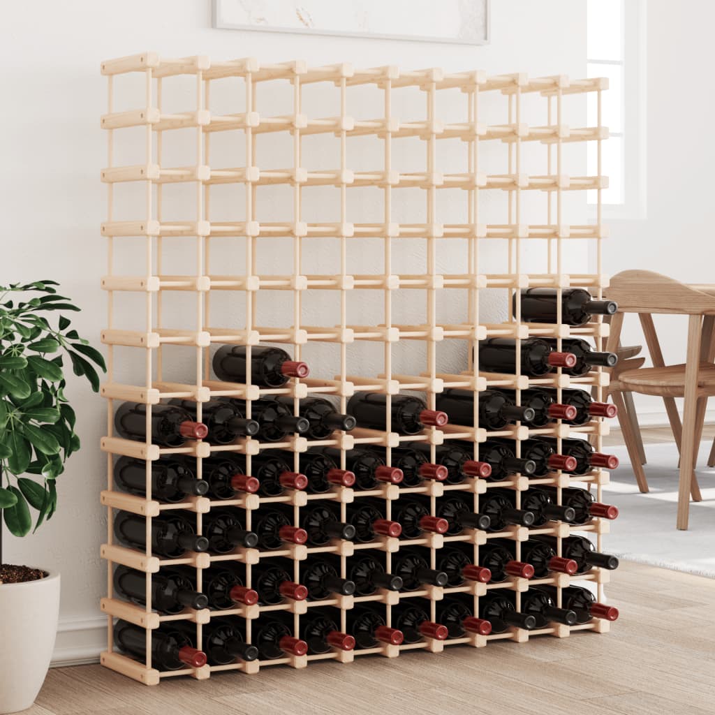 vidaXL Casier à bouteilles pour 120 bouteilles 112,5x23x123,5 cm Bois de pin massif