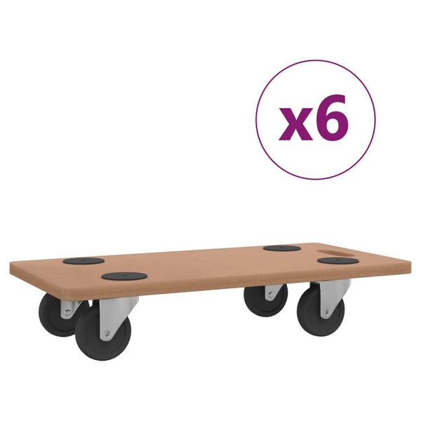 Rollbretter 6 Stk. Rechteckig Holzwerkstoff