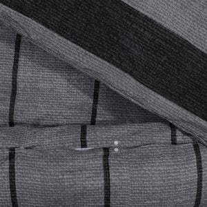 Bettwäsche-Set Dunkelgrau 240x220 cm Baumwolle