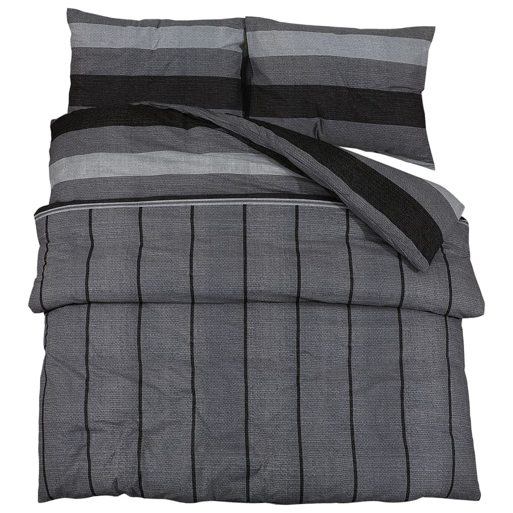 vidaXL Parure de lit Gris foncé 260x240 cm Coton