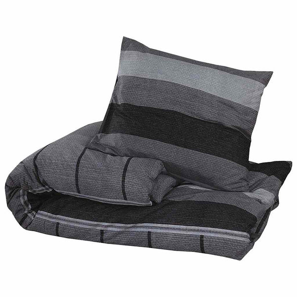 vidaXL Parure de lit Gris foncé 135x200 cm Coton