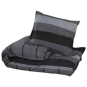 vidaXL Parure de lit Gris foncé 200x200 cm Coton