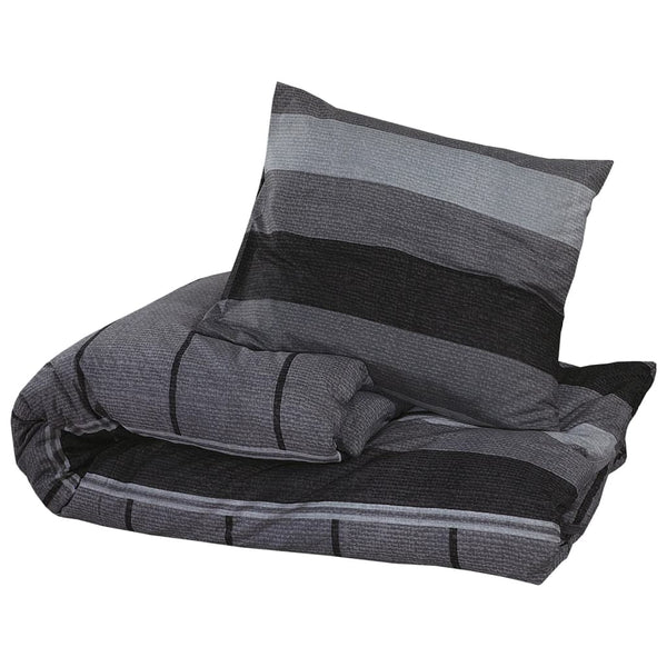 vidaXL Parure de lit Gris foncé 200x200 cm Coton