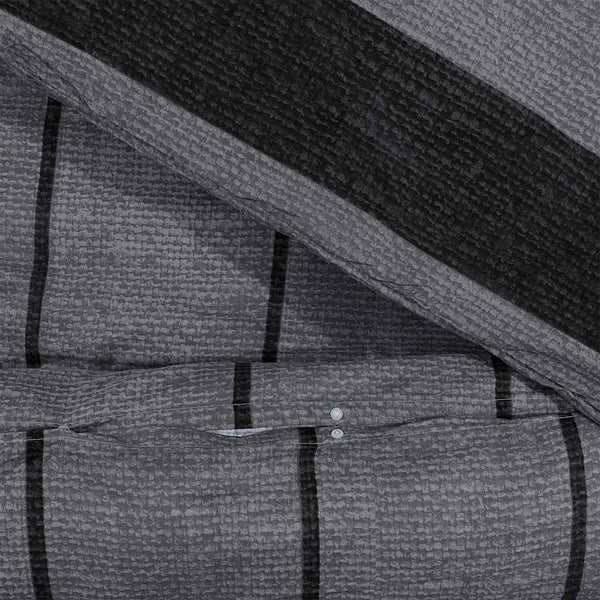 vidaXL Parure de lit Gris foncé 200x200 cm Coton