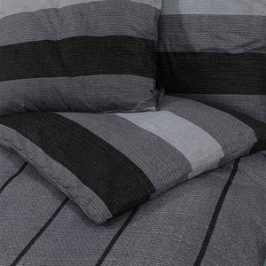 vidaXL Parure de lit Gris foncé 200x200 cm Coton