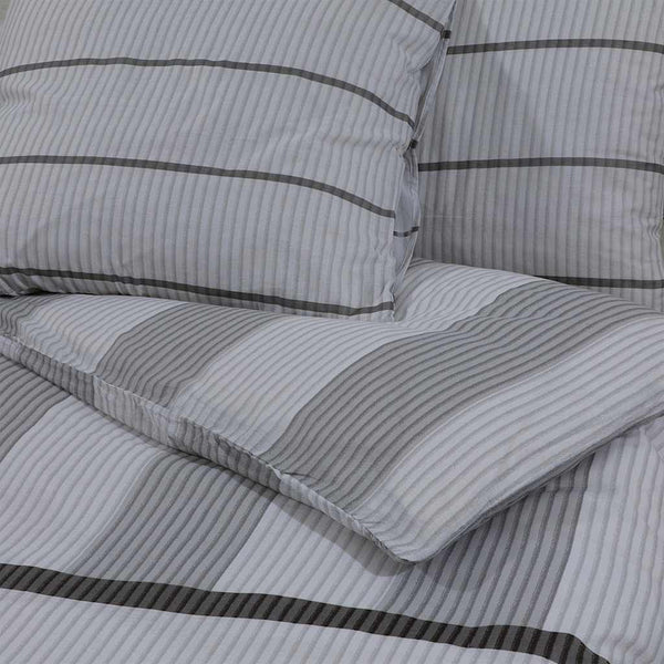 vidaXL Parure de lit Gris 200x200 cm Coton