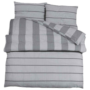 Bettwäsche-Set Grau 220x240 cm Baumwolle