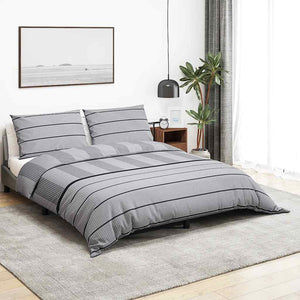Bettwäsche-Set Grau 135x200 cm Baumwolle
