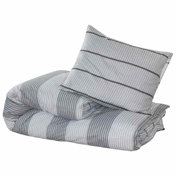 Bettwäsche-Set Grau 260x220 cm Baumwolle