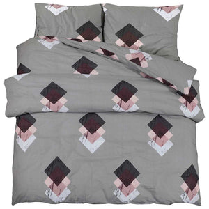 vidaXL Parure de lit Gris 220x240 cm Coton