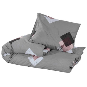 vidaXL Parure de lit Gris 220x240 cm Coton