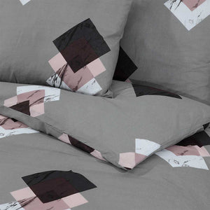 vidaXL Parure de lit Gris 220x240 cm Coton