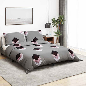 vidaXL Parure de lit Gris 220x240 cm Coton