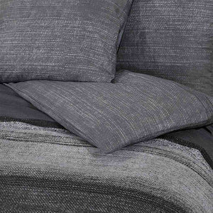 Bettwäsche-Set Dunkelgrau 260x240 cm Baumwolle