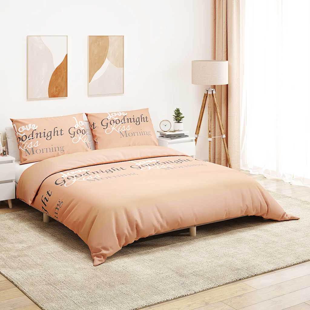vidaXL Bedding Set Pink 260x220 cm Cotton