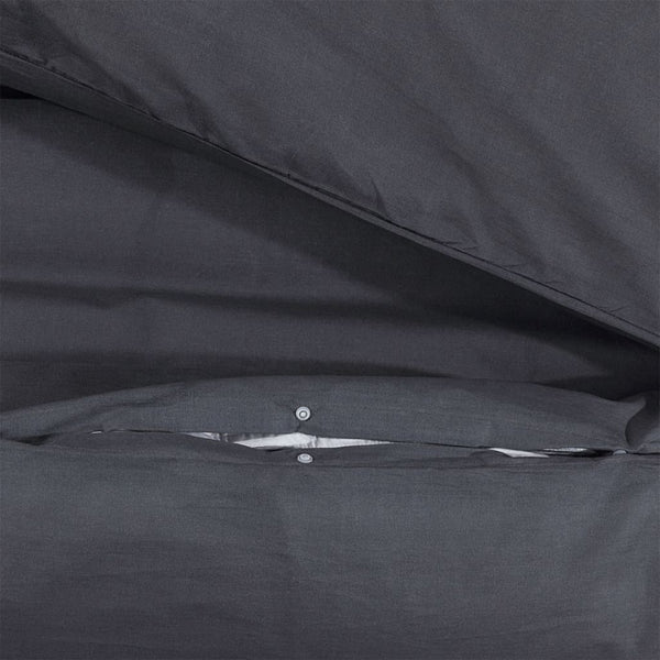 Bettwäsche-Set Schwarz 220x240 cm Baumwolle